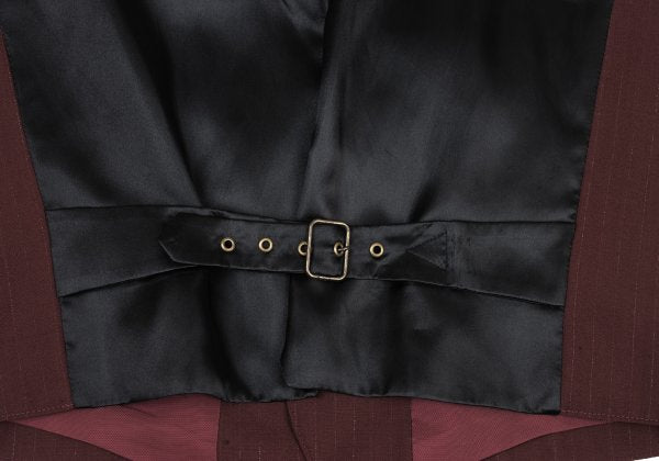 Jean Paul GAULTIER HOMME Wool Vest Bordeaux Size 48