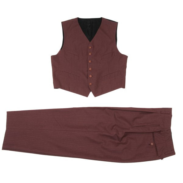 Jean Paul GAULTIER HOMME Wool Vest Bordeaux Size 48
