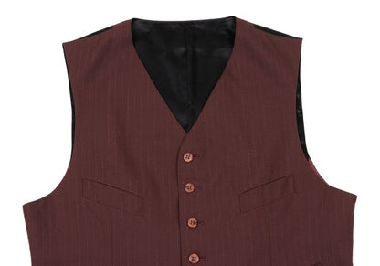Jean Paul GAULTIER HOMME Wool Blend Vest Bordeaux Size 48