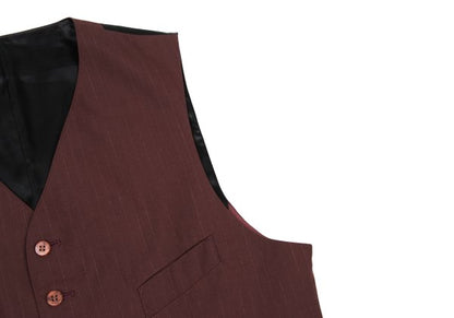 Jean Paul GAULTIER HOMME Wool Blend Vest Bordeaux Size 48