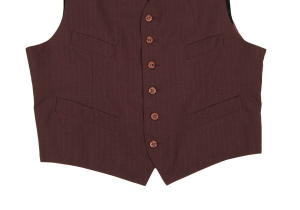 Jean Paul GAULTIER HOMME Wool Blend Vest Bordeaux Size 48