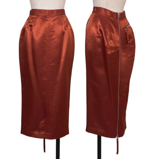 Jean Paul GAULTIER FEMME Rayon Back Zip Skirt Red Size 40