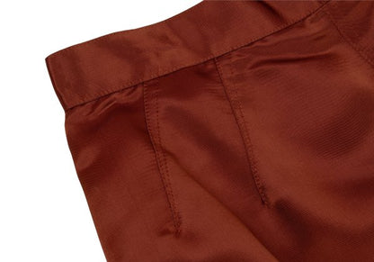 Jean Paul GAULTIER FEMME Rayon Back Zip Skirt Red Size 40