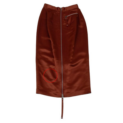 Jean Paul GAULTIER FEMME Rayon Back Zip Skirt Red Size 40