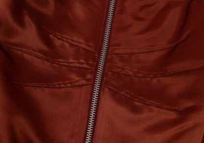 Jean Paul GAULTIER FEMME Rayon Back Zip Skirt Red Size 40