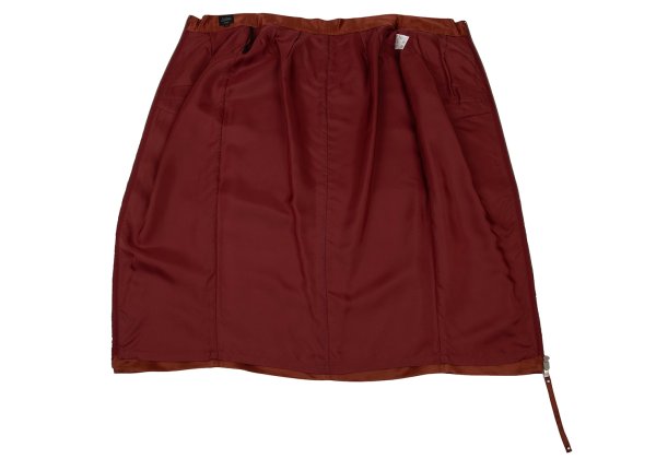Jean Paul GAULTIER FEMME Rayon Back Zip Skirt Red Size 40