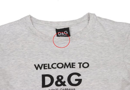 Dolce & Gabbana D&G Logo Print Heather T-Shirt Gray Size 40