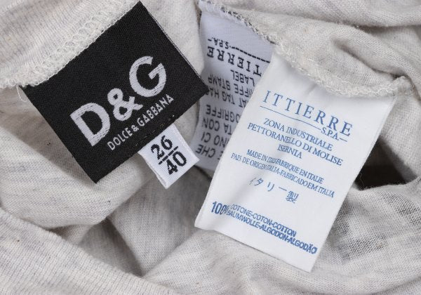 Dolce & Gabbana D&G Logo Print Heather T-Shirt Gray Size 40