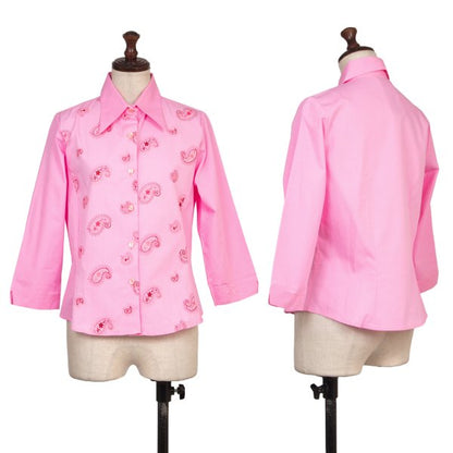 NARACAMICIE Paisley Embroidered Blouse Pink Size 1