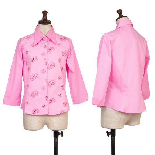 NARACAMICIE Paisley Embroidered Blouse Pink Size 1