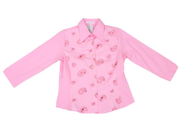 NARACAMICIE Paisley Embroidered Blouse Pink Size 1