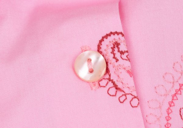 NARACAMICIE Paisley Embroidered Blouse Pink Size 1