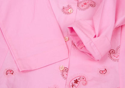NARACAMICIE Paisley Embroidered Blouse Pink Size 1