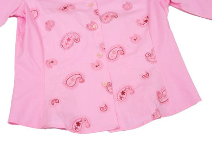 NARACAMICIE Paisley Embroidered Blouse Pink Size 1