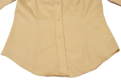 NARACAMICIE Diamond Pattern Woven Blouse Beige Size 1