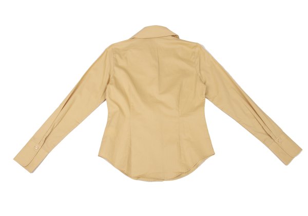 NARACAMICIE Diamond Pattern Woven Blouse Beige Size 1