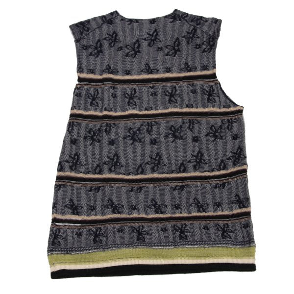 COMME des GARCONS HOMME PLUS Floral Line V-Neck Vest Knit Size M