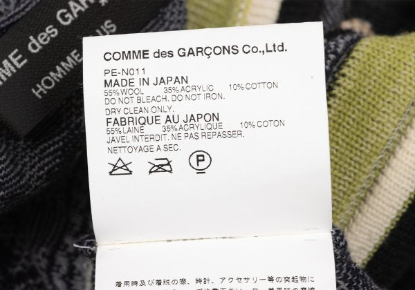 COMME des GARCONS HOMME PLUS Floral Line V-Neck Vest Knit Size M