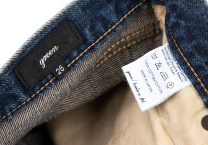 green Washed Indigo Slim Jeans Blue Size 26
