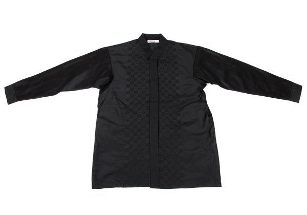 Issey Miyake ASHA BY MDS Silk Check Embroidery Blouse Size M