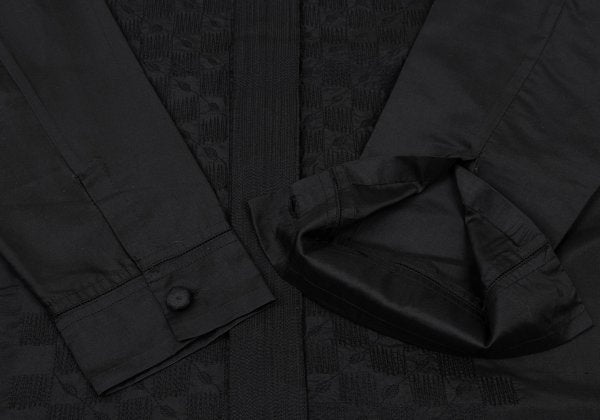 Issey Miyake ASHA BY MDS Silk Check Embroidery Blouse Size M