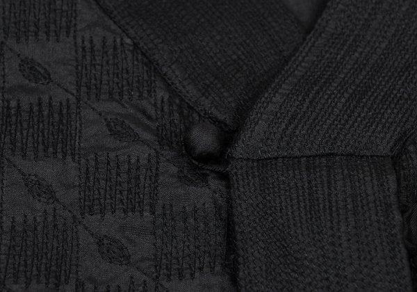 Issey Miyake ASHA BY MDS Silk Check Embroidery Blouse Size M