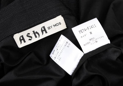 Issey Miyake ASHA BY MDS Silk Check Embroidery Blouse Size M