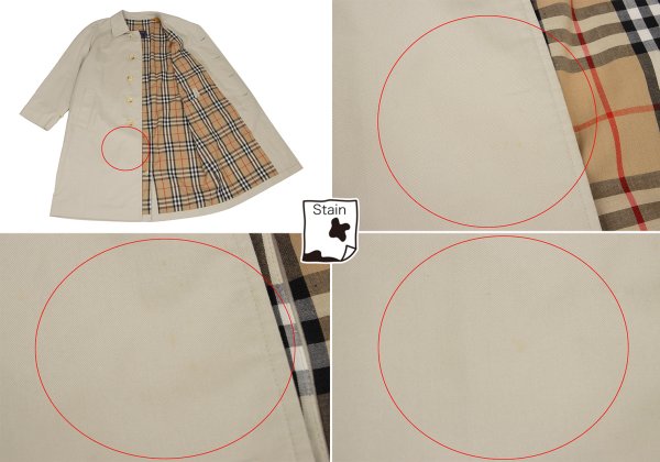 Burberrys' Polycotton Nova Check Lined Coat Beige Size 48