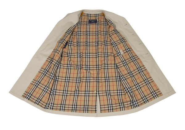 Burberrys' Polycotton Nova Check Lined Coat Beige Size 48