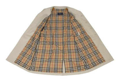 Burberrys' Polycotton Nova Check Lined Coat Beige Size 48