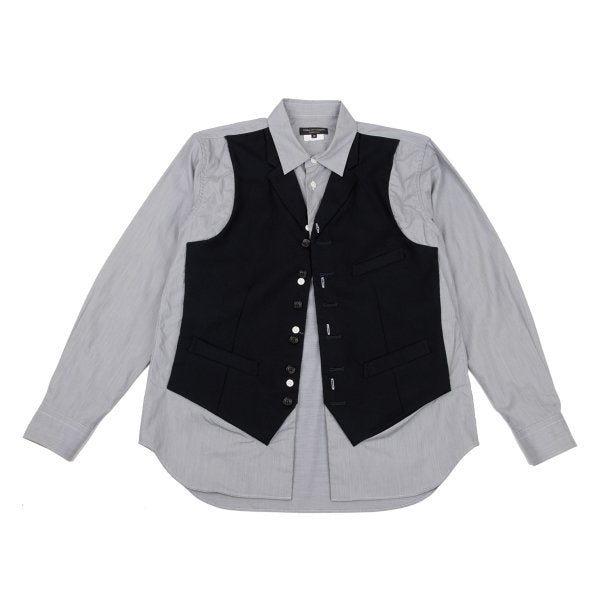 COMME des GARCONS HOMME PLUS Hybrid Vest Navy Gray Size XS