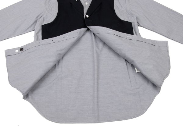 COMME des GARCONS HOMME PLUS Hybrid Vest Navy Gray Size XS