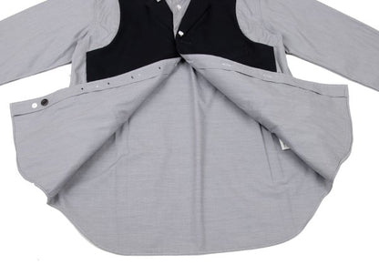 COMME des GARCONS HOMME PLUS Hybrid Vest Navy Gray Size XS