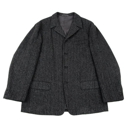 Y's for men Linen Blend Melange Blazer Black-Grey Size 3