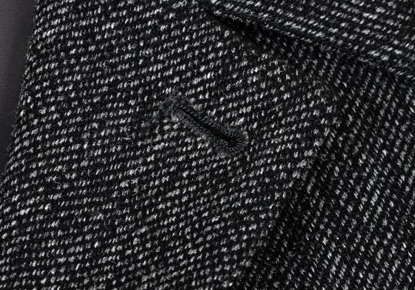 Y's for men Linen Blend Melange Blazer Black-Grey Size 3
