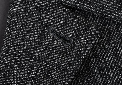 Y's for men Linen Blend Melange Blazer Black-Grey Size 3