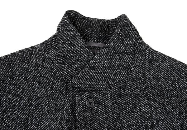 Y's for men Linen Blend Melange Blazer Black-Grey Size 3