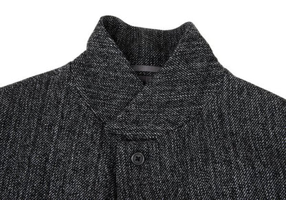Y's for men Linen Blend Melange Blazer Black-Grey Size 3