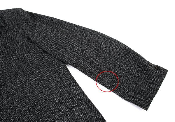 Y's for men Linen Blend Melange Blazer Black-Grey Size 3