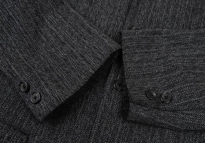 Y's for men Linen Blend Melange Blazer Black-Grey Size 3
