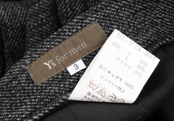 Y's for men Black Linen Blend Melange Pants Size 3