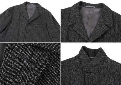 Y's for men Linen Blend Heathered Jacket Black/Gray Size 3