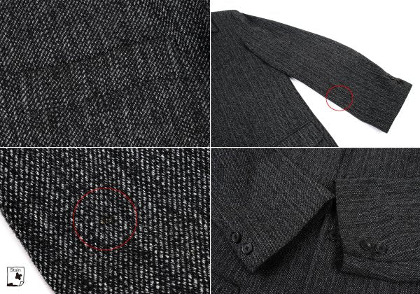 Y's for men Linen Blend Heathered Jacket Black/Gray Size 3