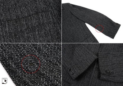 Y's for men Linen Blend Heathered Jacket Black/Gray Size 3