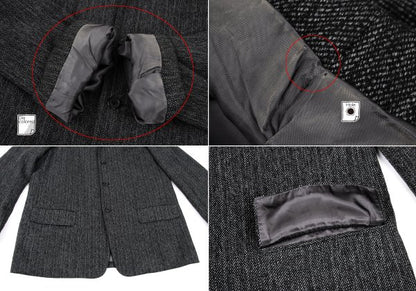 Y's for men Linen Blend Heathered Jacket Black/Gray Size 3