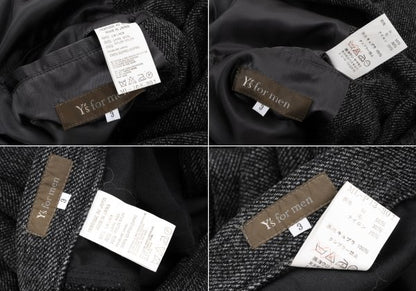 Y's for men Linen Blend Heathered Jacket Black/Gray Size 3