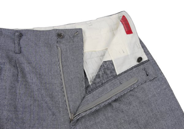 Y's for men Gray Cotton Pinstripe 2-Tuck Pants Size 3