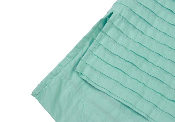 ISSEY MIYAKE HaaT Tuck Design 3/4 Blouse Turquoise Size 2