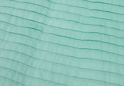 ISSEY MIYAKE HaaT Tuck Design 3/4 Blouse Turquoise Size 2