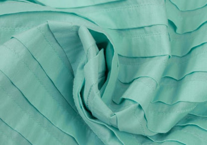 ISSEY MIYAKE HaaT Tuck Design 3/4 Blouse Turquoise Size 2
